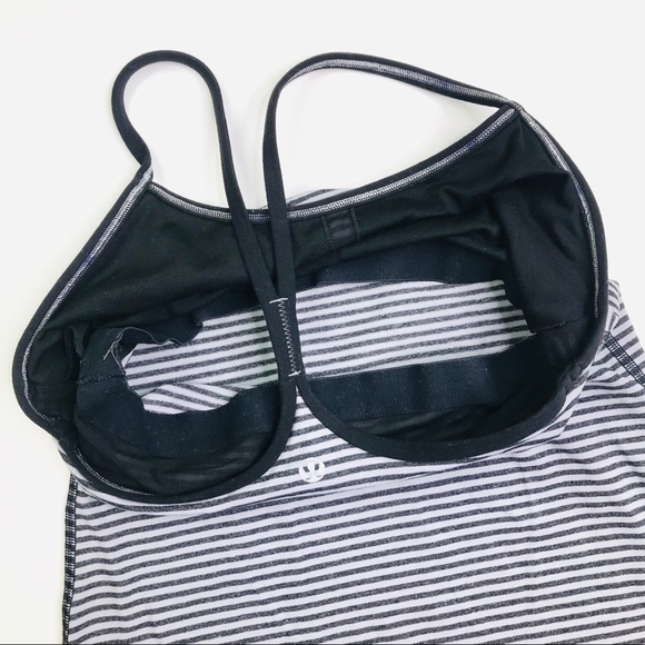 lululemom Power Y Tank Top Striped Size 6 - Picture 4 of 5